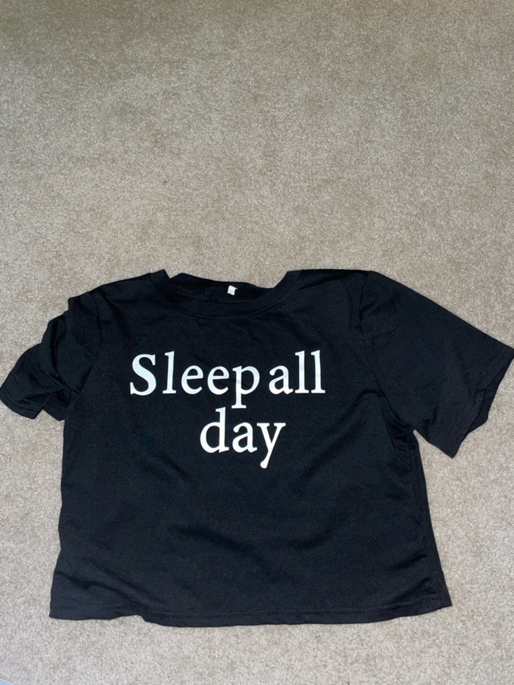 Sleep All Day Black Women's Lounge Tee